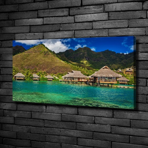 Foto op canvas Bungalows boven het water