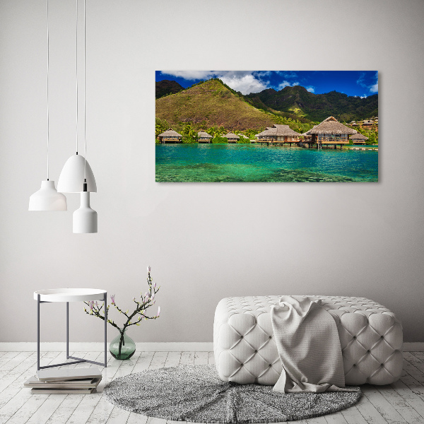 Foto op canvas Bungalows boven het water