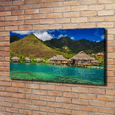 Foto op canvas Bungalows boven het water