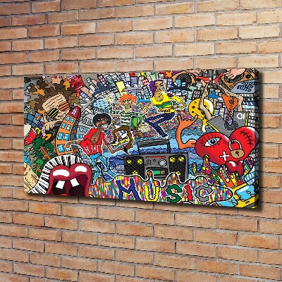 Schilderij op canvas Muzikale collage