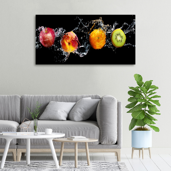 Canvas schilderij Fruit en water