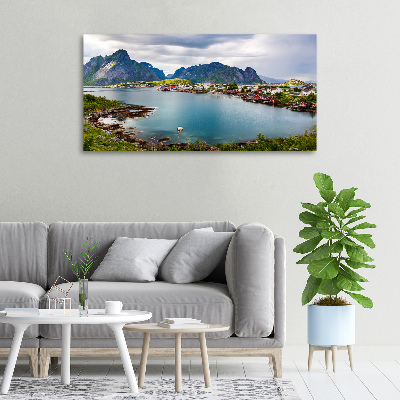 Canvas schilderij Lofoten in Noorwegen
