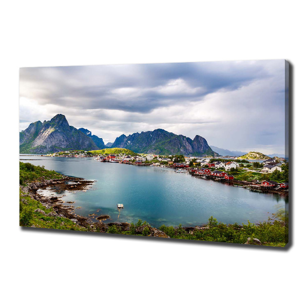 Canvas schilderij Lofoten in Noorwegen