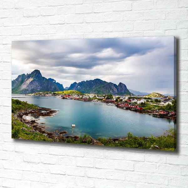 Canvas schilderij Lofoten in Noorwegen