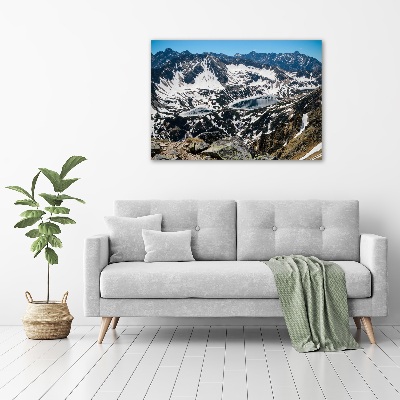 Foto canvas Meer in het Tatragebergte