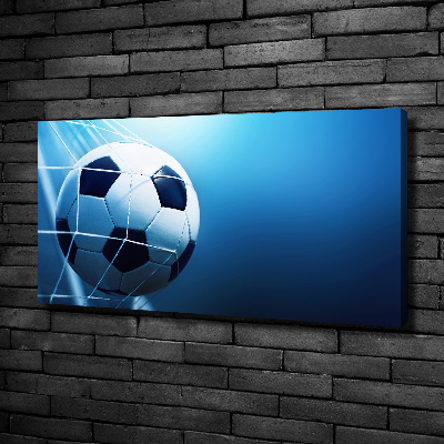Canvas schilderij De bal ligt in het doel.
