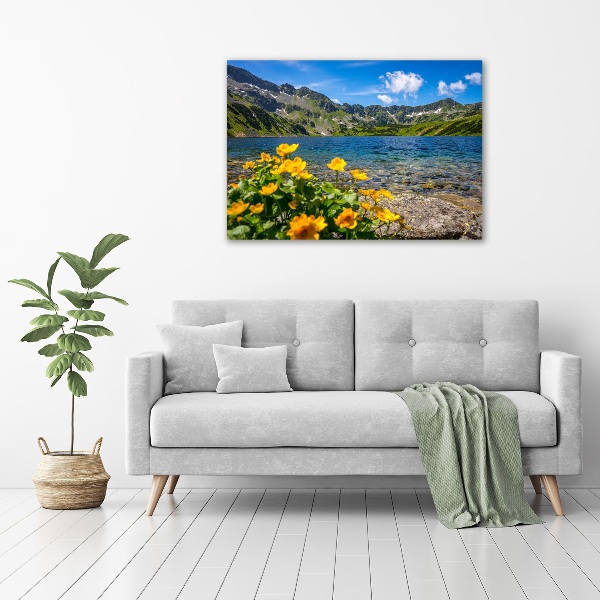 Foto canvas Meer in de bergen