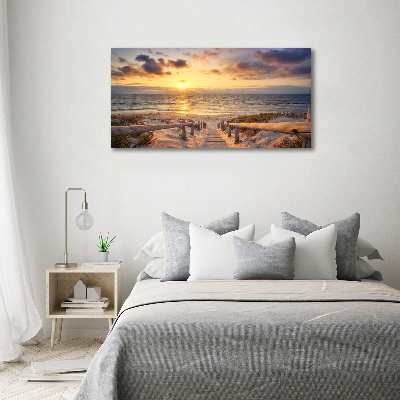 Canvas schilderij Pad naar het strand