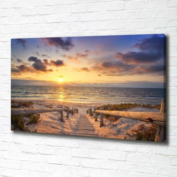 Canvas schilderij Pad naar het strand