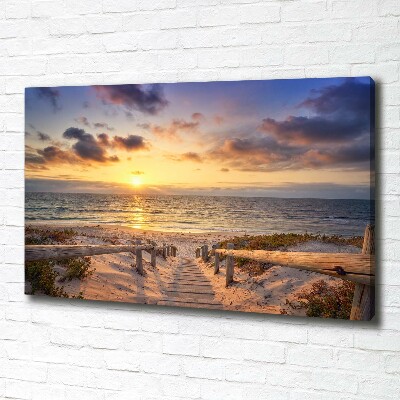 Canvas schilderij Pad naar het strand