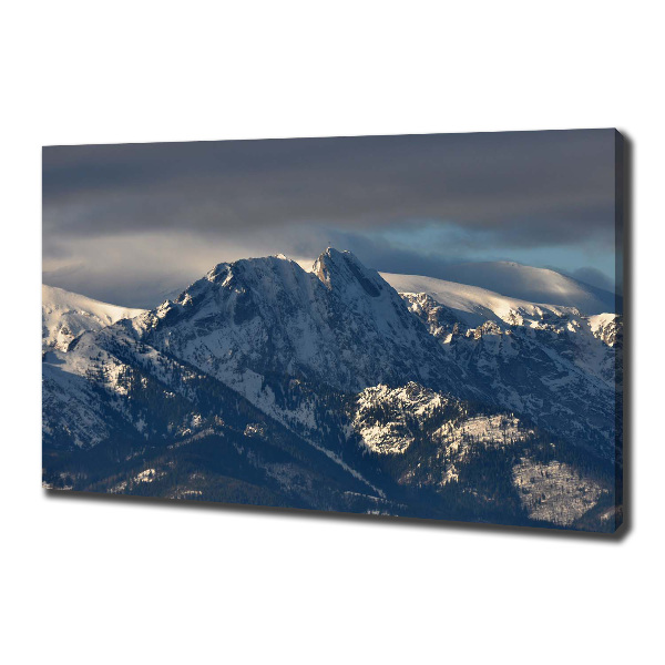 Canvas foto Giewont in de winter