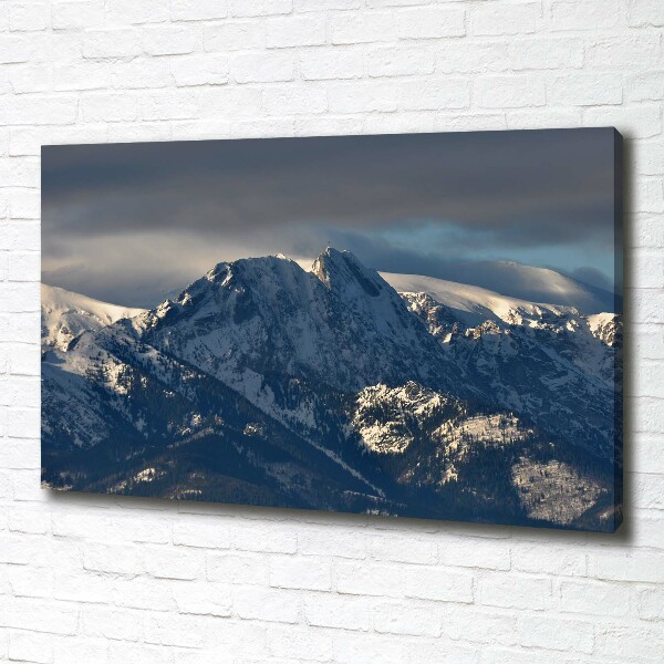 Canvas foto Giewont in de winter