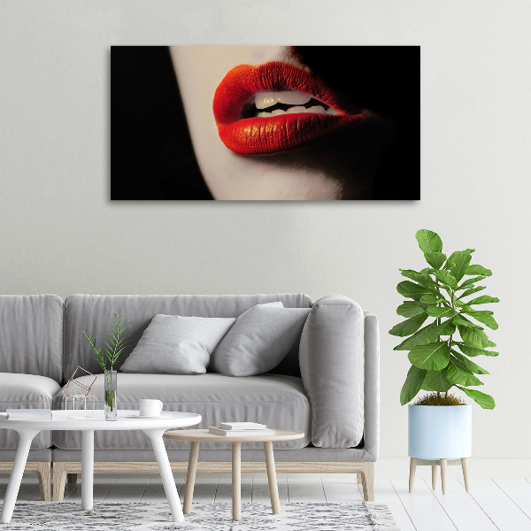 Canvas schilderij Rode lippen