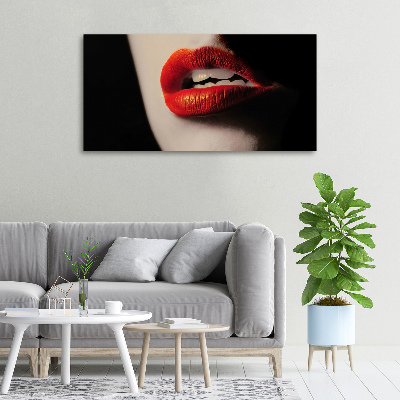Canvas schilderij Rode lippen
