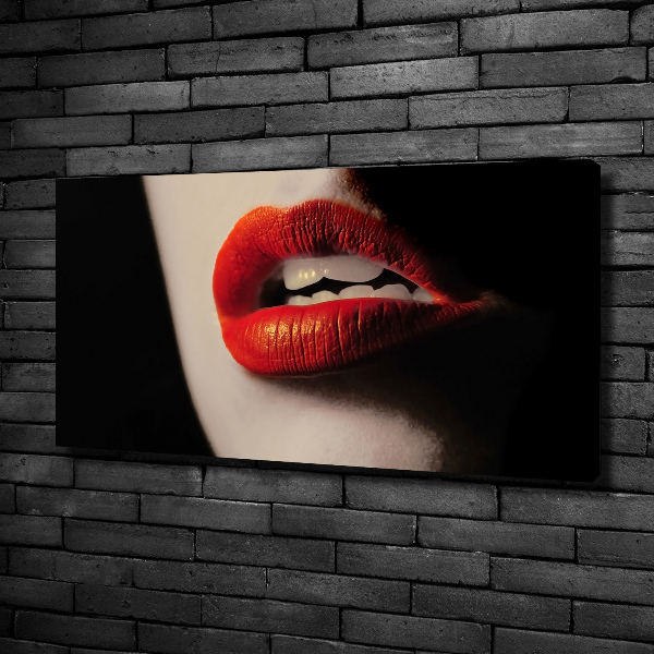 Canvas schilderij Rode lippen