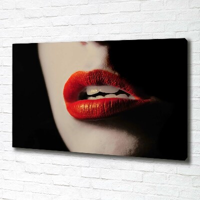 Canvas schilderij Rode lippen