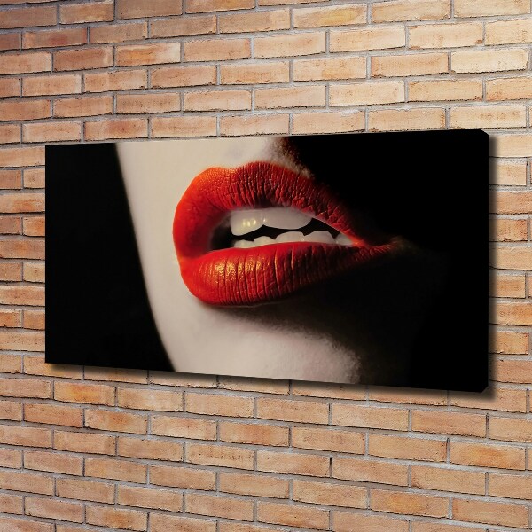 Canvas schilderij Rode lippen