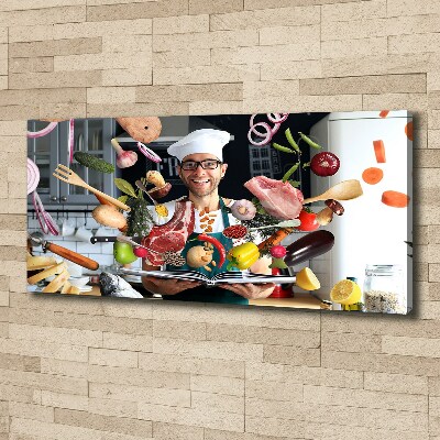 Canvas foto recepten van de chef