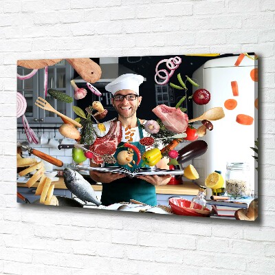 Canvas foto recepten van de chef