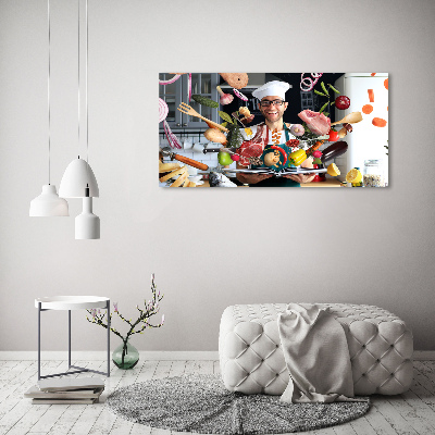 Canvas foto recepten van de chef