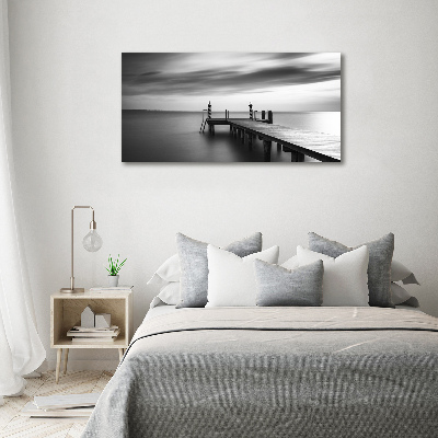 Foto op canvas Steiger aan het meer