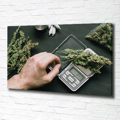 Foto op canvas Marihuana toppen