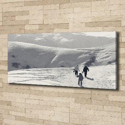 Foto op canvas Skiërs