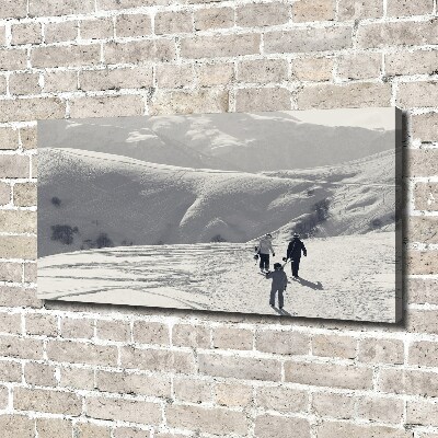 Foto op canvas Skiërs