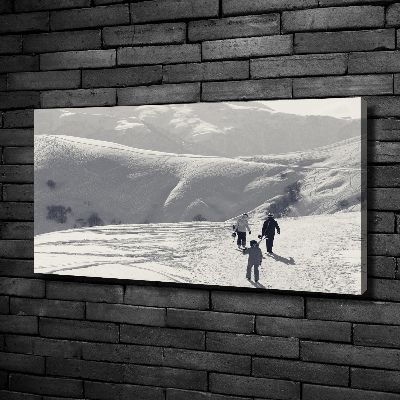 Foto op canvas Skiërs