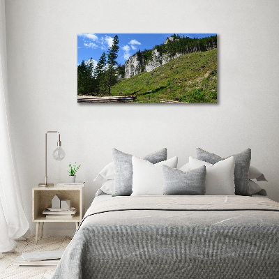 Foto op canvas Rotsachtige bergtoppen