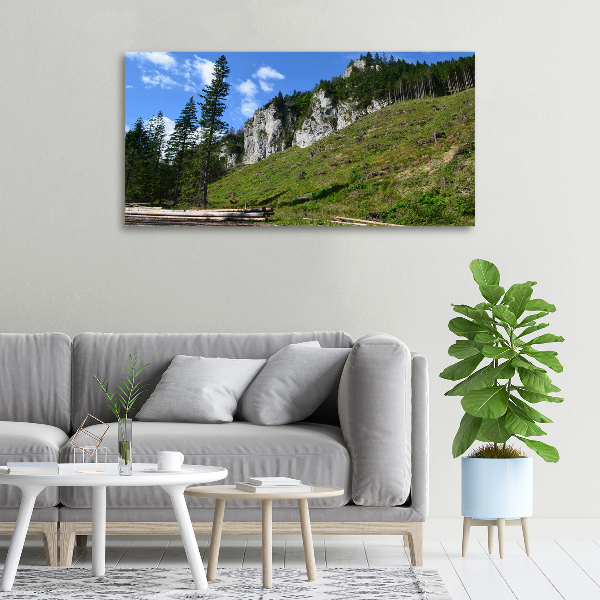 Foto op canvas Rotsachtige bergtoppen