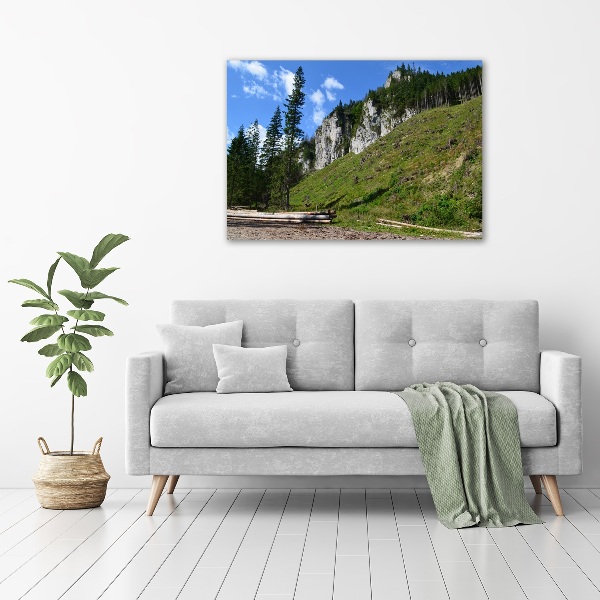 Foto op canvas Rotsachtige bergtoppen