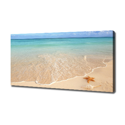 Canvas schilderij Zeesterren op het strand