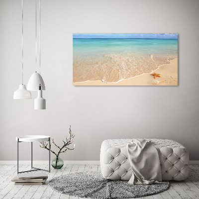 Canvas schilderij Zeesterren op het strand