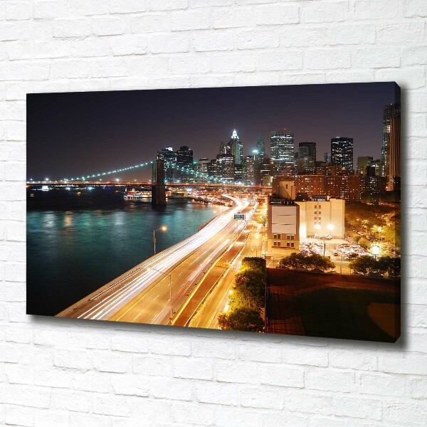 Foto canvas New York 's nachts