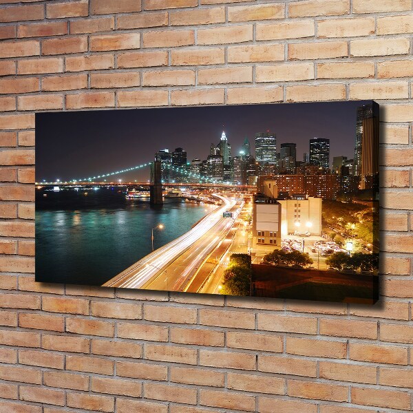 Foto canvas New York 's nachts