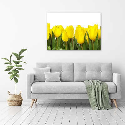 Foto canvas Gele tulpen
