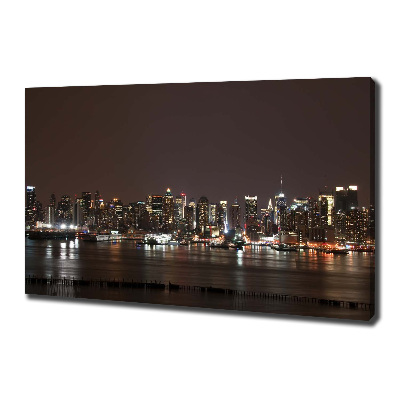 Canvas foto New York 's nachts