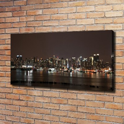 Canvas foto New York 's nachts