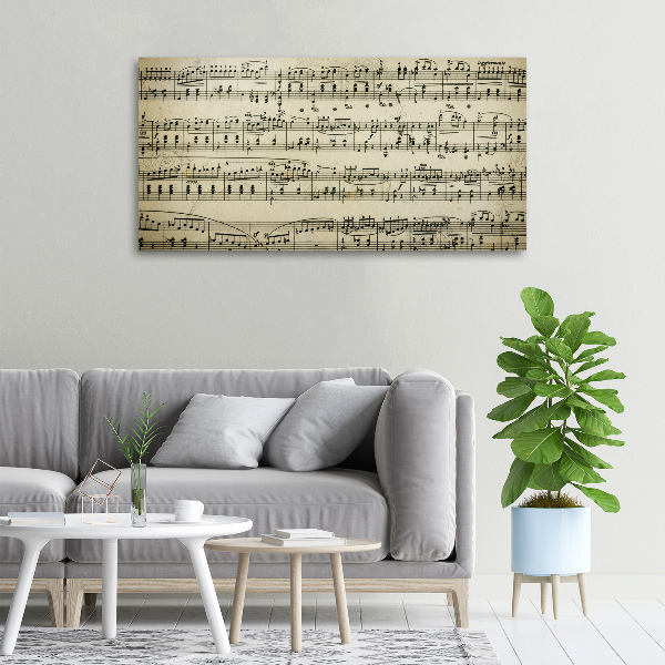 Schilderij op canvas Aantekeningen over een personeelslid