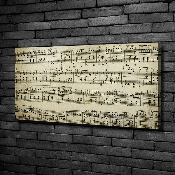 Schilderij op canvas Aantekeningen over een personeelslid