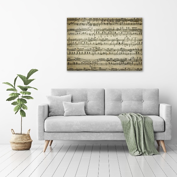 Schilderij op canvas Aantekeningen over een personeelslid