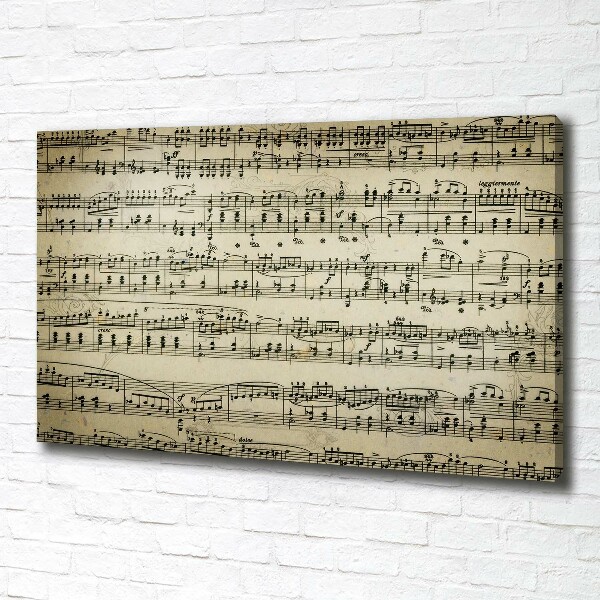 Schilderij op canvas Aantekeningen over een personeelslid