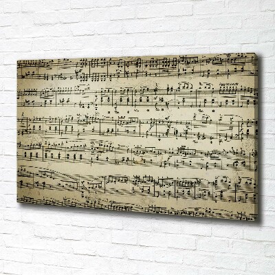 Schilderij op canvas Aantekeningen over een personeelslid