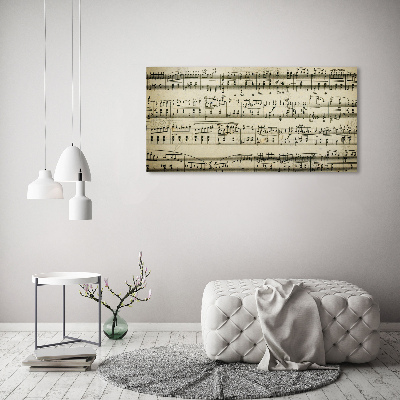 Schilderij op canvas Aantekeningen over een personeelslid