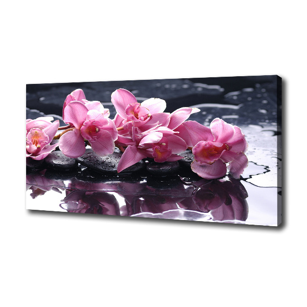 Canvas schilderij Roze orchidee