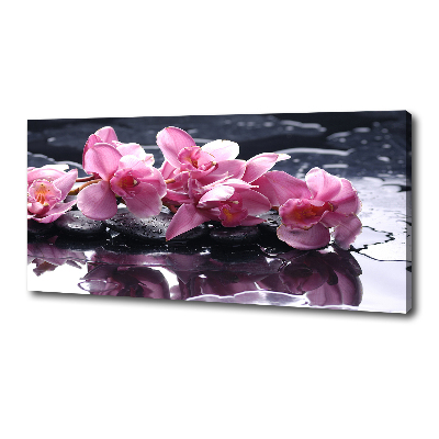 Canvas schilderij Roze orchidee