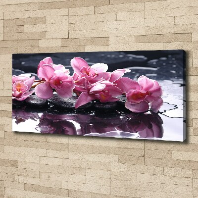 Canvas schilderij Roze orchidee