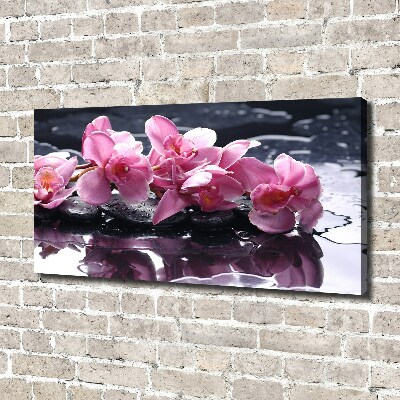 Canvas schilderij Roze orchidee