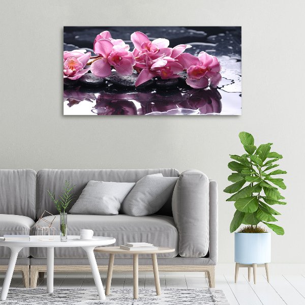 Canvas schilderij Roze orchidee